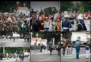 150 Personel dan 30 Kuda Meriahkan Upacara Pengawal Istana di Depan Istana Merdeka”