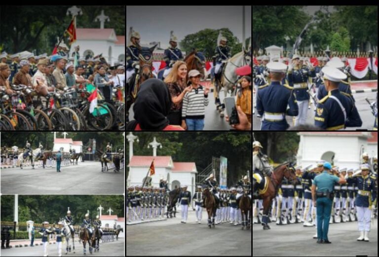 150 Personel dan 30 Kuda Meriahkan Upacara Pengawal Istana di Depan Istana Merdeka”