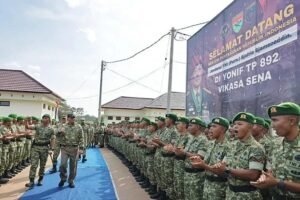 Kunjungi Way Kanan, Menhan Tekankan Kesiapan Tempur dan Peran Sosial Yonif TP 892