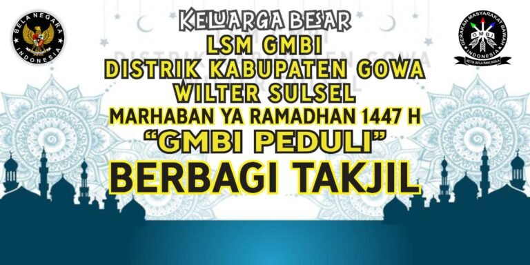 Aksi Berbagi di Bulan Ramadhan, LSM GMBI Gowa Bagikan Takjil kepada Pengguna Jalan
