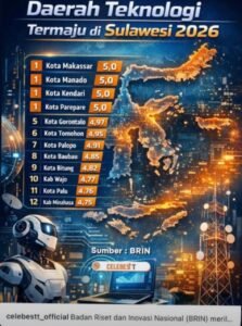 Kendari Raih Skor Sempurna 5,0, Masuk Daerah Teknologi Termaju Sulawesi 2026